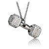 Shields of Strength Women's Crystal Dumbbell Necklace - Phil 4:14