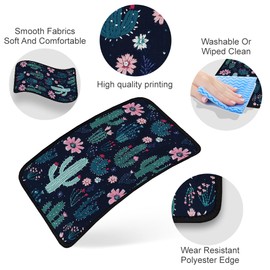 Hobbspring 1 Piece Car Centre Console Cover 32 x 19 cm Cactus Car Armrest Pad Flowers Car Consoles Armrest Protector Waterproof Car Armrest Cushion Cover for Most SUV Saloons/Trucks