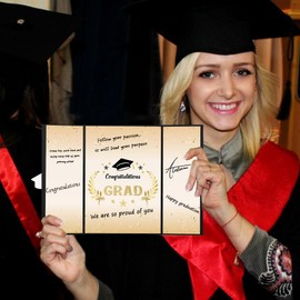 Graduation Guest Book 2025, Black Guest Book for Graduation Party, Graduation Decorations Class of 2025 Graduation Signature Book Alternative Graduation Signing Book for College High School Grad Gift