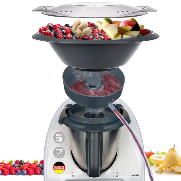 MixFino® Juicer for the Thermomix TM6 TM5 TM31 TM Friend - 99 Minutes Juicing without Bowl Empty - Juice without Pressing - Quality Made in Germany