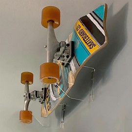 WANLIAN Espositore da Parete per Skateboard e Skateboard, con Staffa per Montaggio a Parete (Trasparente, 1 Paio)