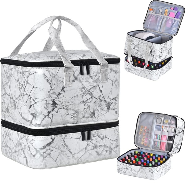 FCQQYWZ FCQQYWZ Nail Polish Organizer Case - Holds 42+ Bottles