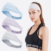 Wide Running Anti-Slip Turban Headband Health Sky/FREE