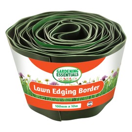 SOL Lawn Edging Border, 100mm x 10m Garden Edging, Flexible & Durable Plastic Lawn Edging Strip, Ideal for Grass, Gravel & Path Borders, Weather-Resistant for Neat & Defined Outdoor Landscaping