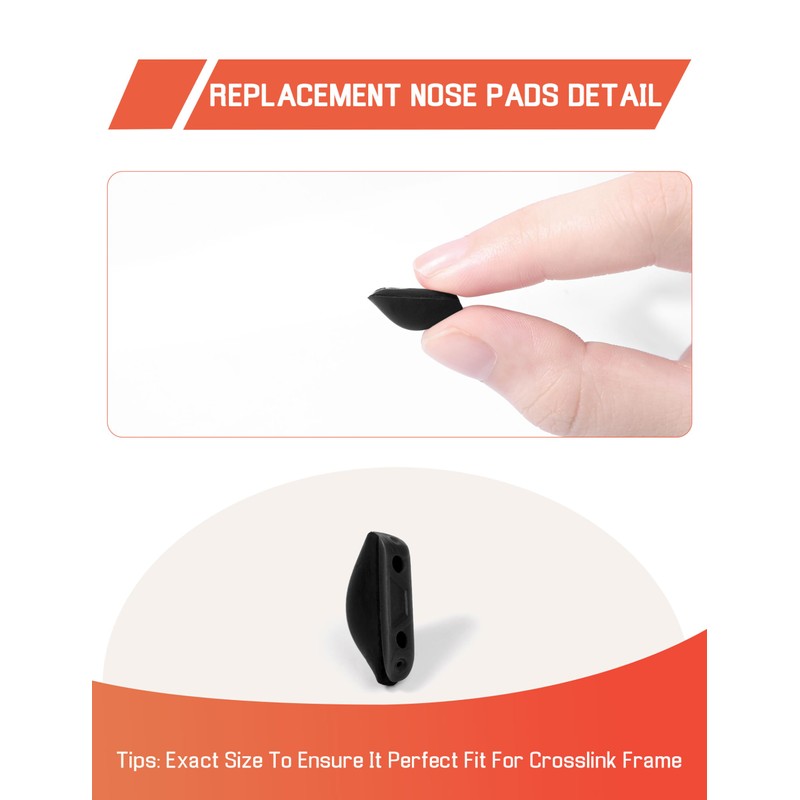 Bwake Replacement Nose Pieces Pads for Revo Guide Small Sunglasses