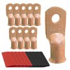 20pcs 2 AWG-1/4 Ring Battery Lugs, Copper Lugs, Battery Cable