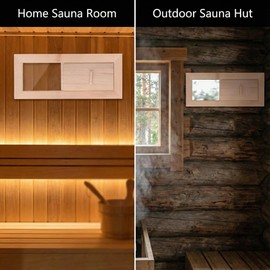 Kodrily Sauna Vent, Wooden Sauna Air Vent, Adjustable Air Ventilation Panel, Wood Sauna Room Air Vent Grille Sauna Accessories for Steam Room Swimming Pool, 13.4 x 5.1 x 0.4in