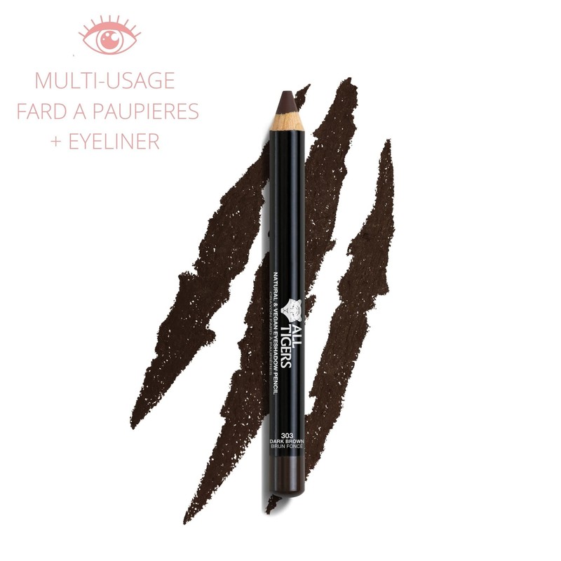 All Tigers Eyeshadow Natural & Vegan 303 Dark Brown -