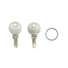 Pitertul 12PCS E114 Key for Toilet Paper Dispensers, Silver, Lock,