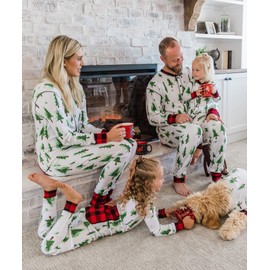 Lazy One Flapjacks, Matching Christmas Pajamas for The Dog, Baby & Kids, Teens, and Adults (Evergreen Plaid, 10)