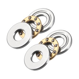 Kozelo 2pcs F5-12M Thrust Ball Bearing - [5mm x 12mm x 4mm] Chrome Steel Miniature Thrust Bearing with Washer for Machine Tool Use