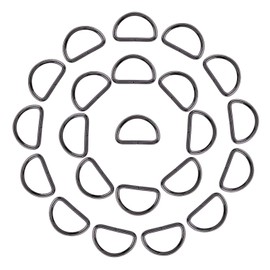 Trimming Shop Non Welded Metal D Ring Fasteners Durable Buckles for Handbag, Backpack, Webbing Strap, Purse, Dog Collars, Belts, DIY Accessories, 30mm, Gunmetal, 10pcs