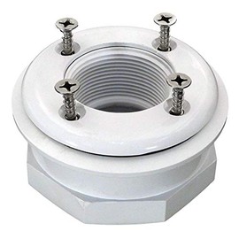 Waterway Plastics 400-9160B Vinyl In-Ground Steel Wall Swimming Pool Return Inlet Jet Fitting with Gasket and Screws