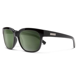 Suncloud Affect - anteojos de Sol polarizadas, Negro/Gris polarizado, Verde, Talla única