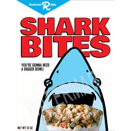 Shark Bites Cereal Vintage High Quality Metal Magnet 3 x 4 inches 9436