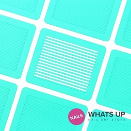Whats Up Nails - Skinny Straight Vinyl Tape Stencils for Nail Art Design (2 Sheets, 624 Strips Total)