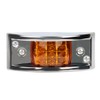 LBRST 10x Trailer Side Marker Light Rectangular Chrome Armored-style Trailer
