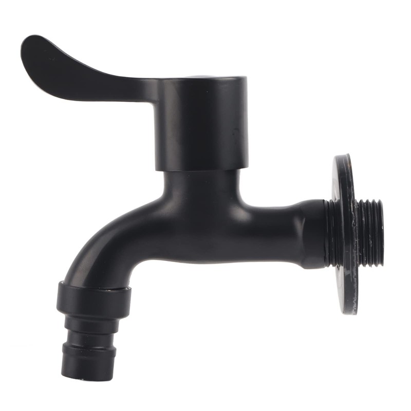 Black Wall Mounted Cold Water Faucet 304 Stainless Steel Outdoor
