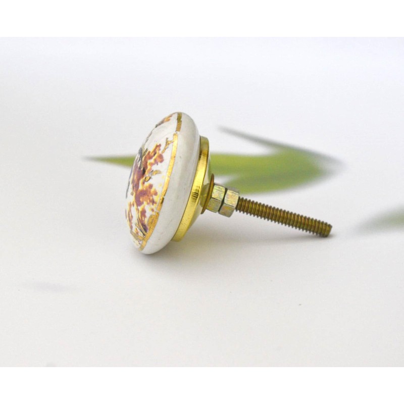 ARTISNO Printed Ceramic Knobs - Set of 10 Bird Print