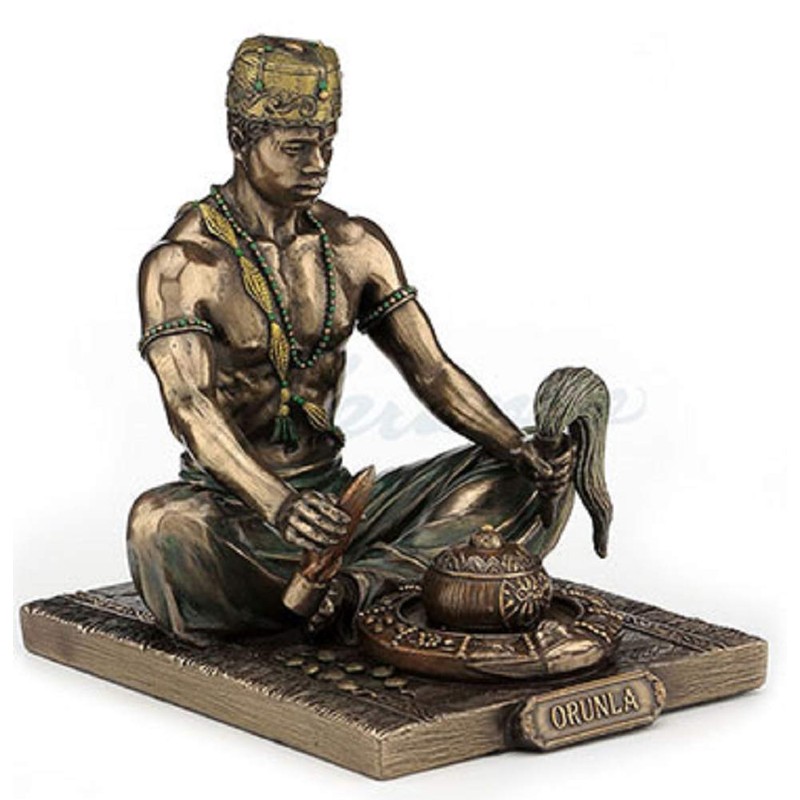 5.5" Statue Orisha Orunla Orula Seven African Powers Santeria Yoruba