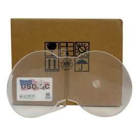 USDISC Clamshell Cases Binder Filing, Double 2 Disc, Clear, Pack of 10