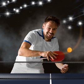 Diompilux Premium Table Tennis Bat Set with 2 Table Tennis Bats, 3 Table Tennis Balls and Carry Bag, Ideal for 2 Players, for Beginners, Advanced and Family Entertainment
