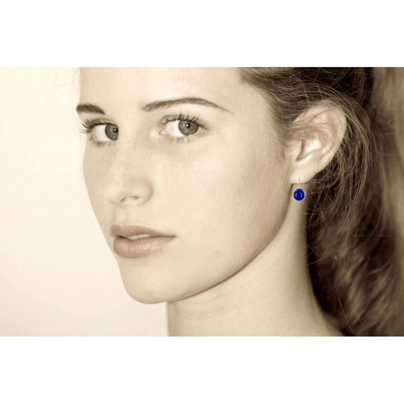 LES POULETTES BIJOUX - Sterling Silver Earrings Sodalite Pearls, Sterling