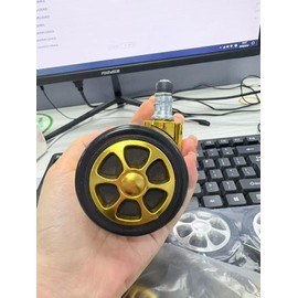 Office Chair Wheels Replacement, 60mm (2.36") Rubber Chair Casters Set of 5 - Universal Fit for Hardwood Floors & Carpet, Smooth-Glide Quiet Rolling Wheels for Herman Miller Aeron & Most Desk Chairs