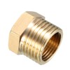 sourcing map Brass Threaded Pipe Fitting G1/2 Male x G3/8