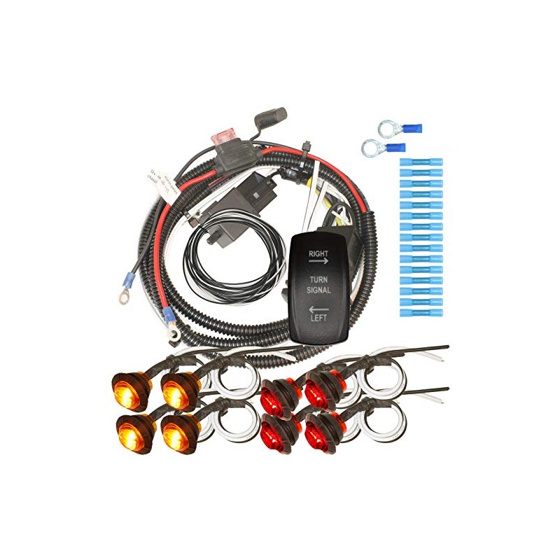MCSADVENTURES ATV UTV Rocker Switch Universal Turn Signal Kit Blinker