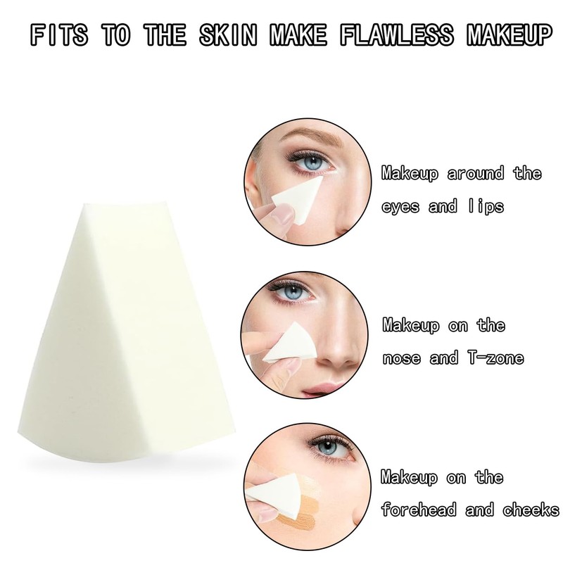 6 Pcs Triangle Sponges, Triangle Shape Make Up Sponges, Face