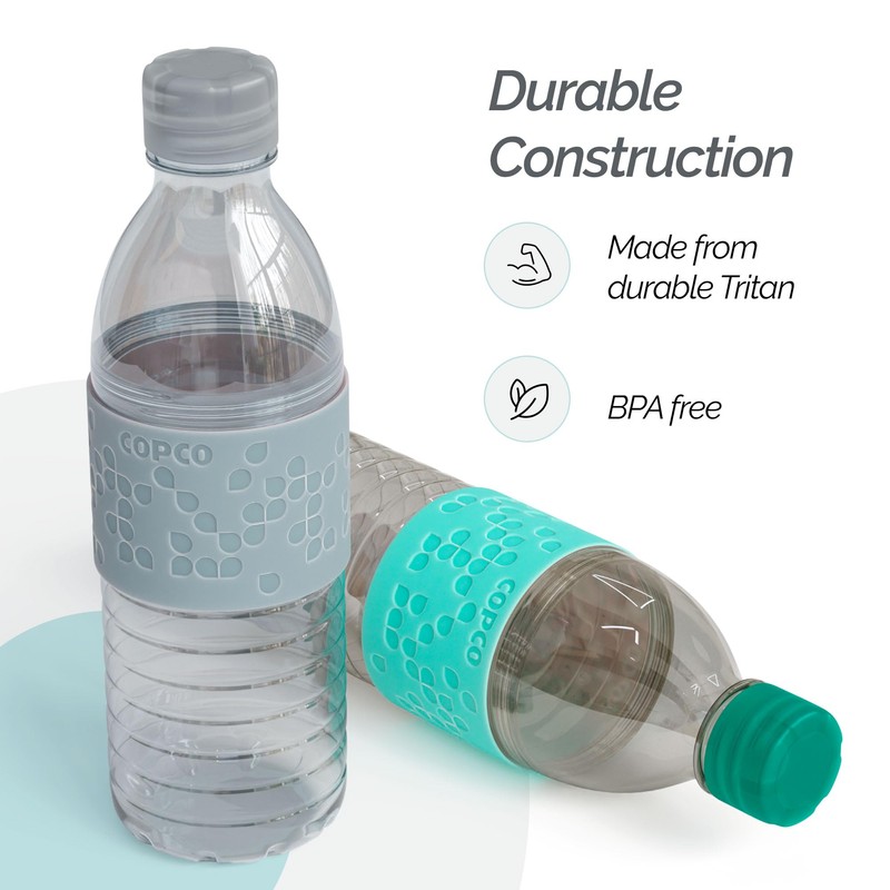 Copco Plastic Water Bottle with Chug Lid, Reusable, BPA Free,