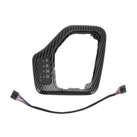 HOPESPANNER No.601-402 Transmission Shifter Bezel with Wiring Harness for Jeep Cherokee 2.4L 3.2L 2014-2018 Black Carbon Fiber Interior Shift Panel Trim No.68413957AA/5YD27LS5AA