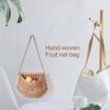 dancepandas Hanging Fruit Basket, Vegetable Basket, Braided Bohemian Storage for