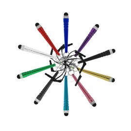 The Case Doctor TCD [10 Pack] of Colorful Mini Baseball Long Compacitive Stylus Pens [Universal] Compatible with All Touch Screen Devices [Assorted Colors]