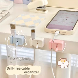 Desk Cable Clip Organizer – No-Drill Edge Mounted Cord Organizer