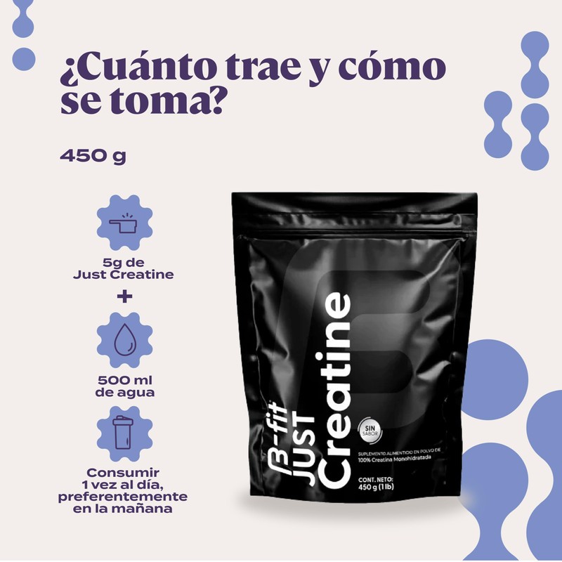 B-Fit Just Creatine sin Sabor | Creatina Monohidratada Pura en