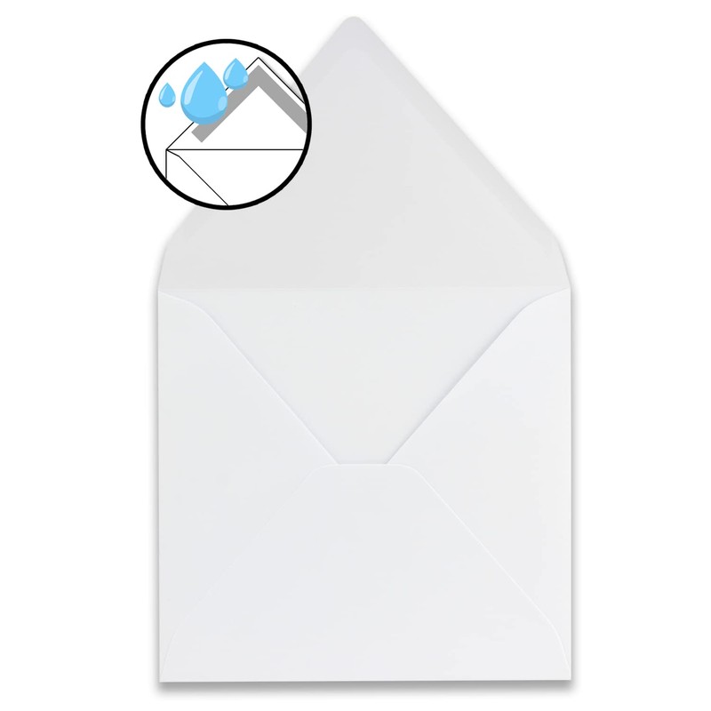 "NEUSER PAPIER" 100 square envelopes Color: White Format: 16.5 x