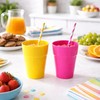 Set di 2 bicchieri rigidi di plastica riutilizzabili 250 ml