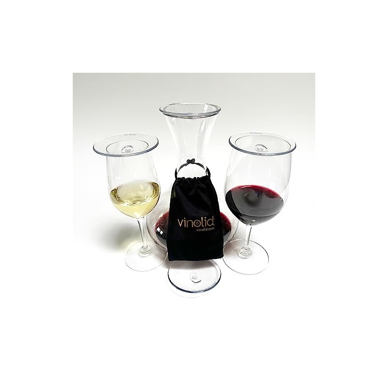vinolid Wine Glass Cover - 4 Pack