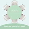 Fixwal 5-Pack Premium Plastic Tablecloth 84in. Round Plastic Table Cover