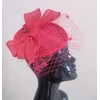 Caprilite Teardrop Pointed Pillbase Large Bow Fascinator with Birdcage Veil