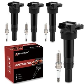 KacuYelin UF651 Ignition Coil Pack & Iridium Spark Plugs Compatible with Hyundai Elantra GT Coupe Tucson Kia Forte Soul 1.8L 2.0L L4 2011-2019 UF651 Coil Pack Sets of 4