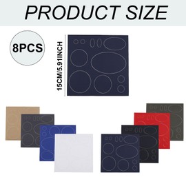 8pcs Puffer Jacket Repair Patches, Nylon Repair Self Adhesive Tape Washable Clothing Kit for Down Jackets Coats Tents Sleeping Bags Backpacks (8 Colors)