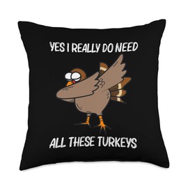 Cool Turkey Design For Men Women Forest Wild Animal Lovers Throw Pillow