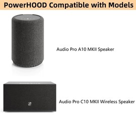 PowerHOOD UL Listed 6ft Long AC Power Cord Compatible with Audio Pro A10 MKII / C10 MKII WiiM Edition Bluetooth Wireless Multiroom Speaker 6 Feet/1.8m Charging Cable