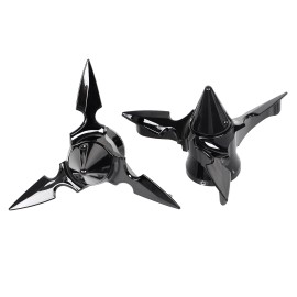 Unbranded Spun Blade Spinning Front Axle Cap Nut Covers For Harley Electra Glide Sportster