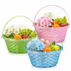 3 Pcs Large Woven Picnic Basket Bamboo Chip Woven Basket