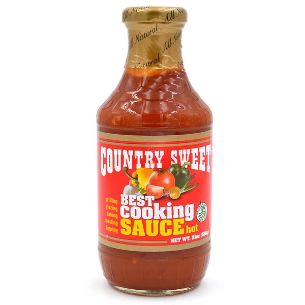 Country Sweet Sauce - Premium Cooking and Finishing Sauce (Hot, 21 ounces)