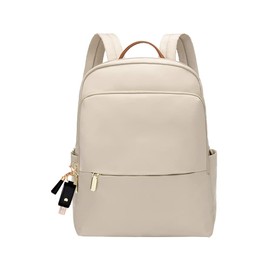 CARRY ALL BEFORE ONE PC Backpack, Women's Business Bag, PC Storage, Computer Backpack, Bag, Rucksack, Lightweight, Large Capacity, Fits A4 14 Inch Computers, Carry-on with Travel Bottle, beige